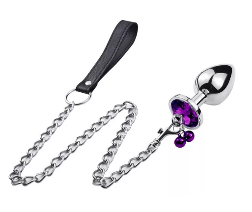 Producto - Plug Metal Anal Con Correa