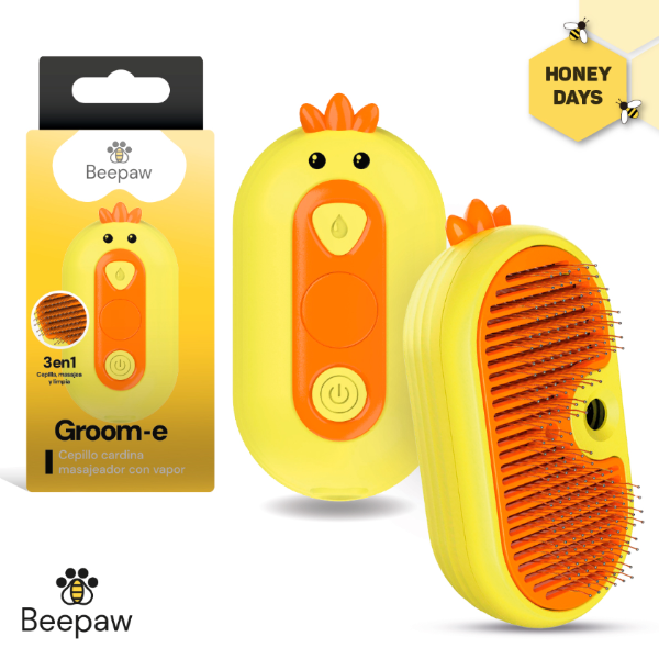 Producto - CEPILLO CON VAPOR Y CARDINA BEEPAW GROOM-E