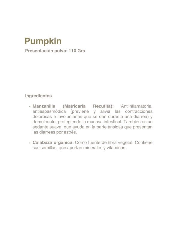 Producto - Pumpkin Polvo 110 grs - 2