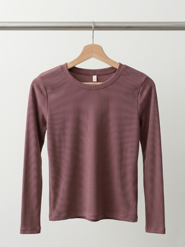 Producto - Remera manga larga algodón morley - Bordó