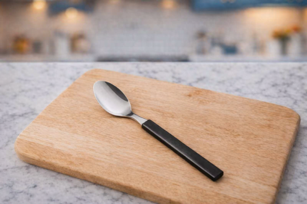 Producto - Cuchara De Mesa Sopera Acero Inoxidable Mango Negro Martinazzo