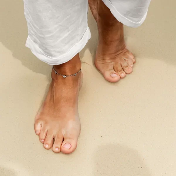 Producto - Tobillera Acero Corazones Clara