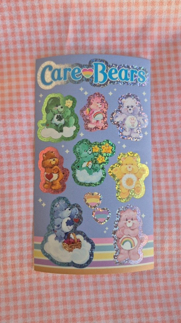 Producto - Plancha Stickers  glitter Cariñositos