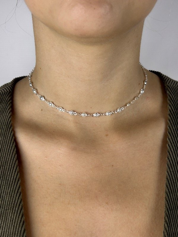 Producto - GARGANTILLA DE PLATA CON PERLAS 0033
