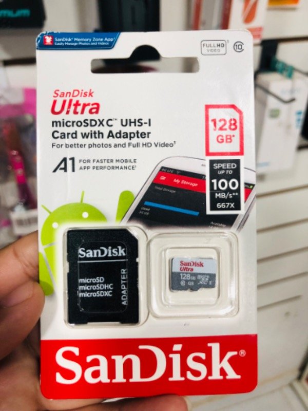 Producto - Tarjeta de Memoria Sandisk 128 GB