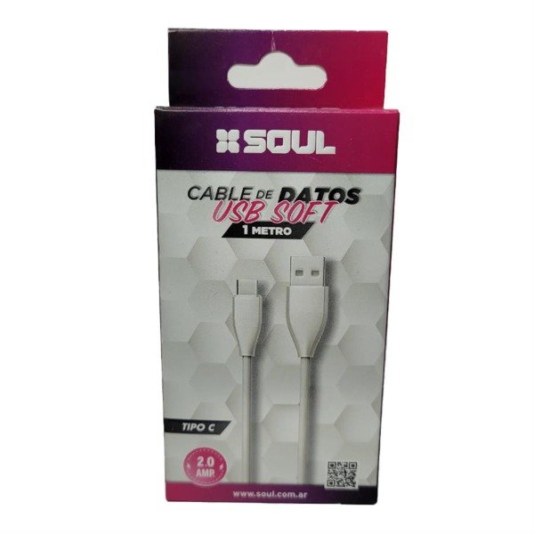 Producto - Cable usb Tipo C / Soft Soul 1Mt