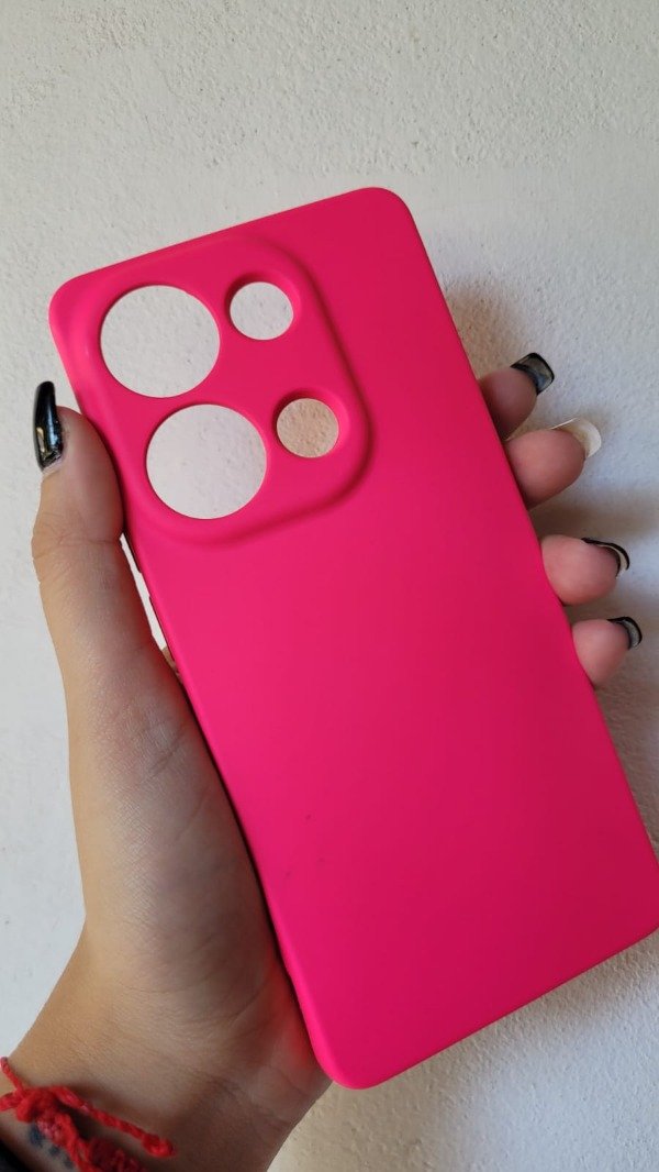 Producto - Xiaomi note 13 4g silicona con felpa fucsia
