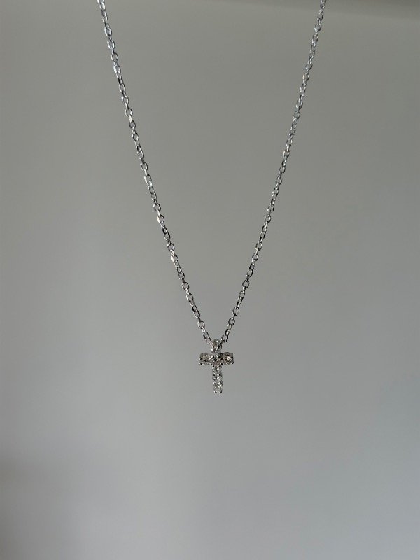 Producto - Cadena con dije cruz con cubics 42+3 cm - 2