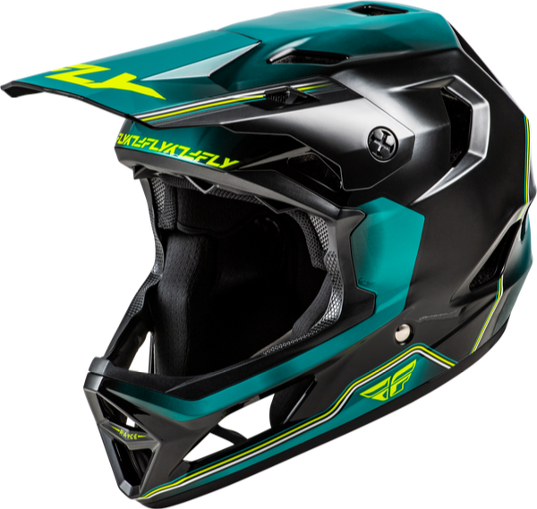Producto - FLY RACING RAYCE REPEAT BICYCLE HELMET BLACK/TEAL/HI-VIS E250