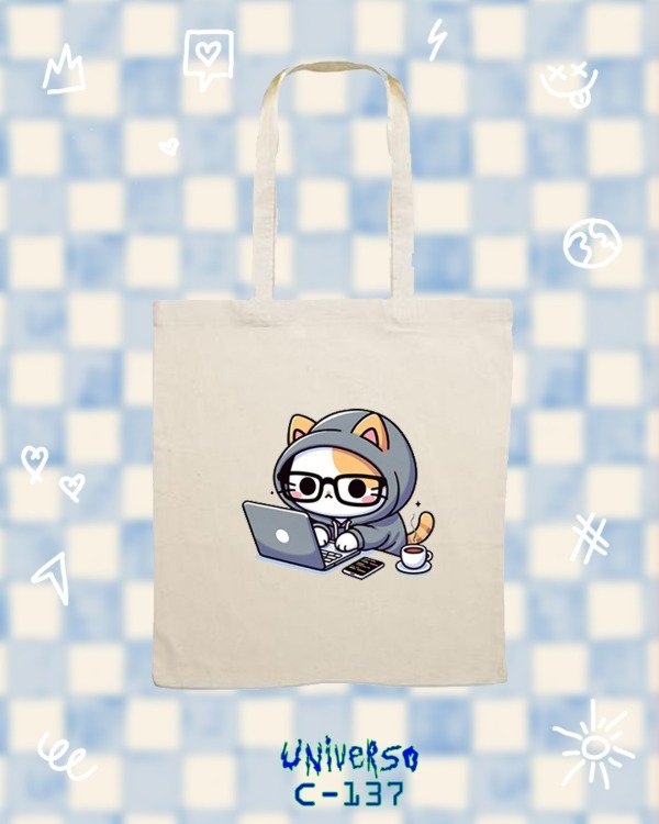 Producto - Totebag Gatito notebook