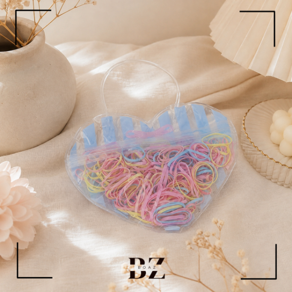 Producto - GOMITAS TER.TRENZA CARTERITA CORAZON COLOR SURTIDO - 2143-3 - 2