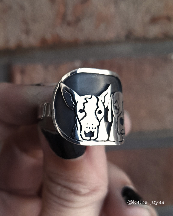 Producto - Anillo personalizado de mascota - PLATA 925