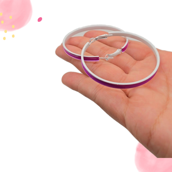 Producto - Aros fluor retro lila
