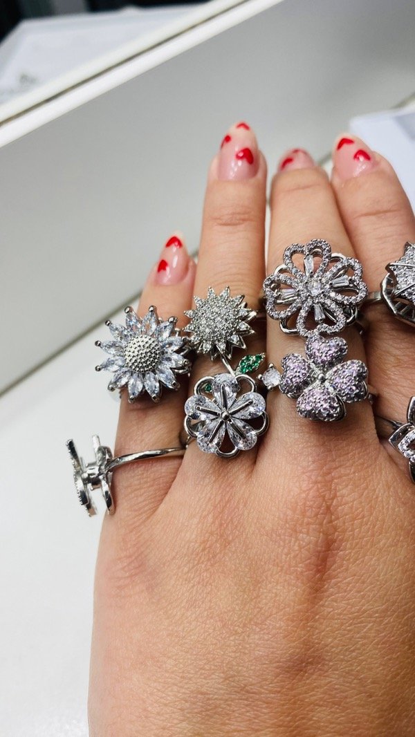 Producto - ANILLOS GIRATORIOS PLATEADOS