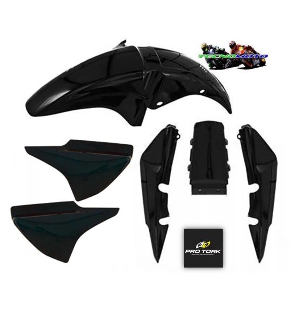 Producto - KIT PLASTICOS HONDA 150 TITAN (6 PCS) -NEGRO [PROTORK] -48943
