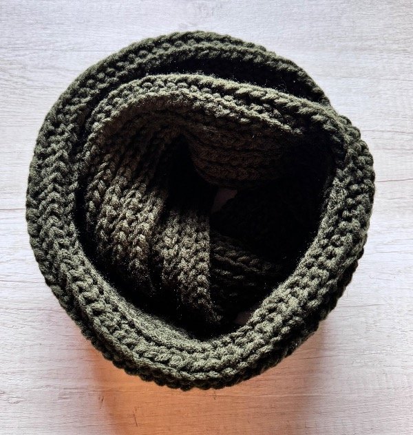 Producto - CUELLO INFINITO TEJIDO A MANO - CROCHET -  ROSA VIEJO - 0