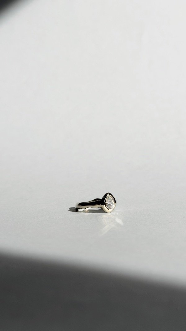 Producto - Anillo alpaca con piedra gota