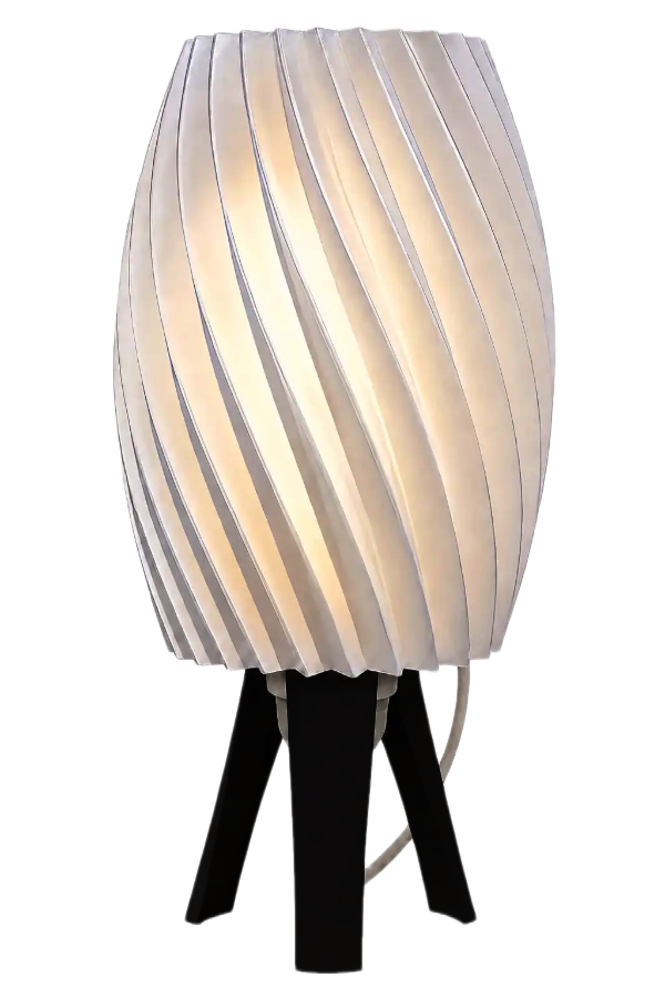 Producto - Lámpara Velador Lidia (27x17 cm) -Diseño Espiral Escultórico - 220 Volts - 12