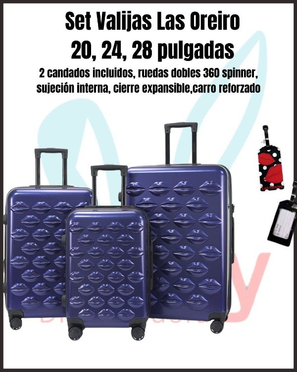Producto - SET VALIJAS LAS OREIRO SET X3 27788