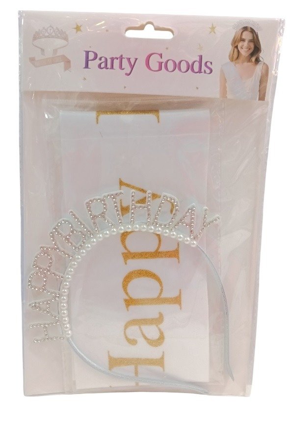 Producto - vincha+banda happy birthday