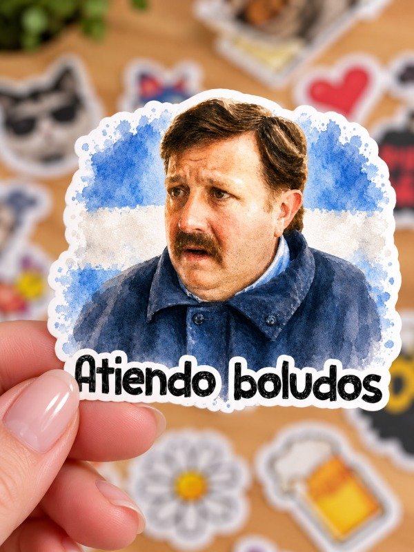 Producto - Stickers // Atiendo boludos