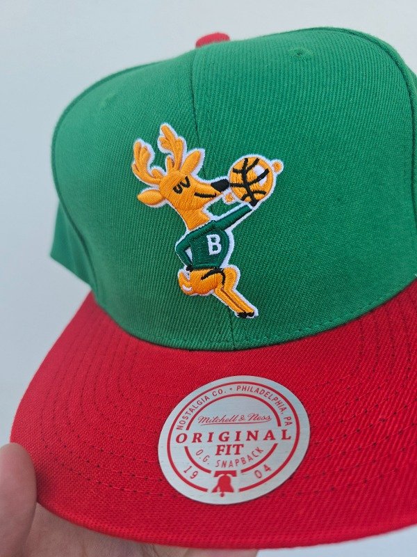 Milwaukee Bucks duo tone 40th anniversary NBA snapback de Mitchell And Ness — imagen 2