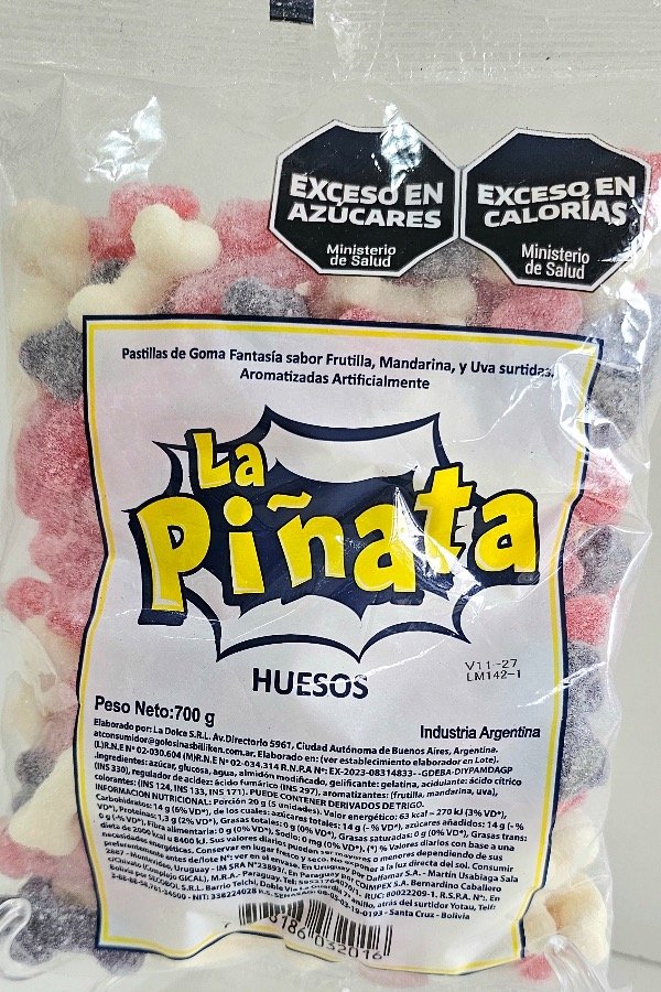 Producto - GOMA LA PIÑATA HUESITOS ÁCIDOS
