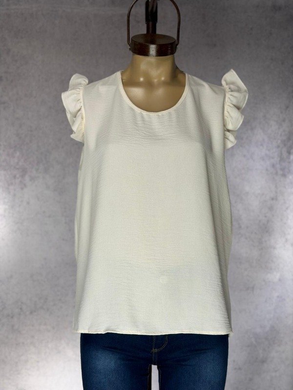 Producto - MUSCULOSA OLIVIA MANTECA LINO CEY VOLADOS