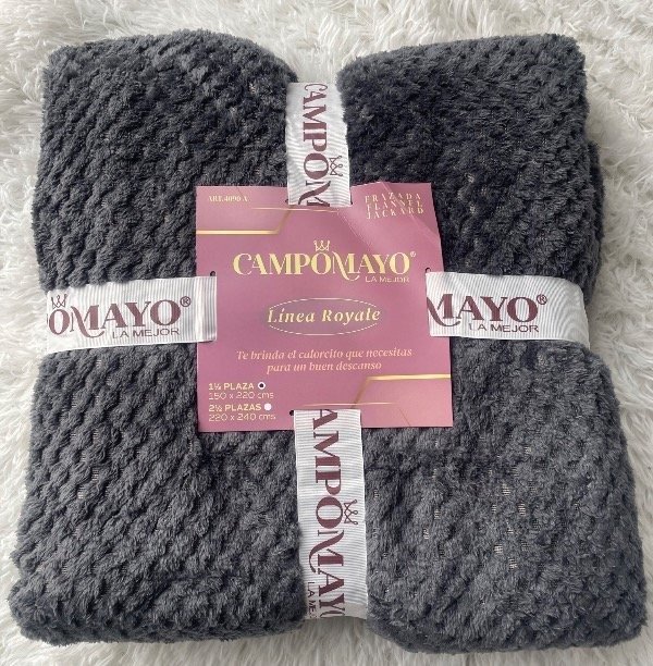 Producto - Frazadas Jackard Campomayo gris