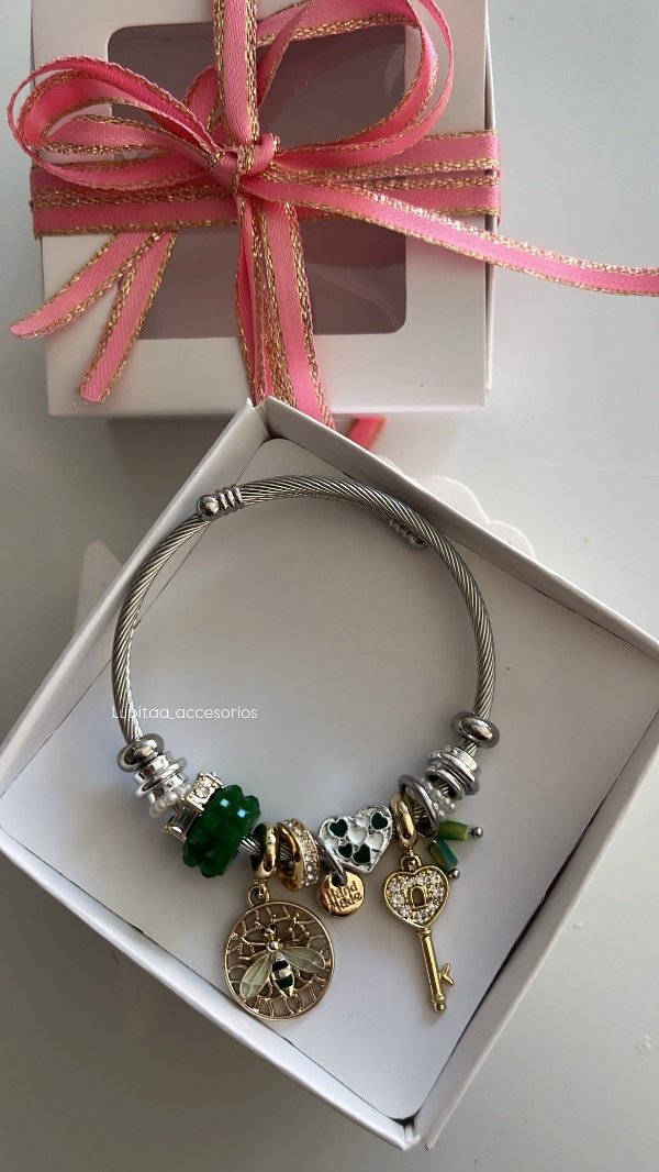 Producto - Pulsera Abeja plateada