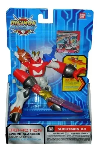 Producto - Digimon Fusion Digiaction Shoutmon x 4 Corte De Espada Bandai