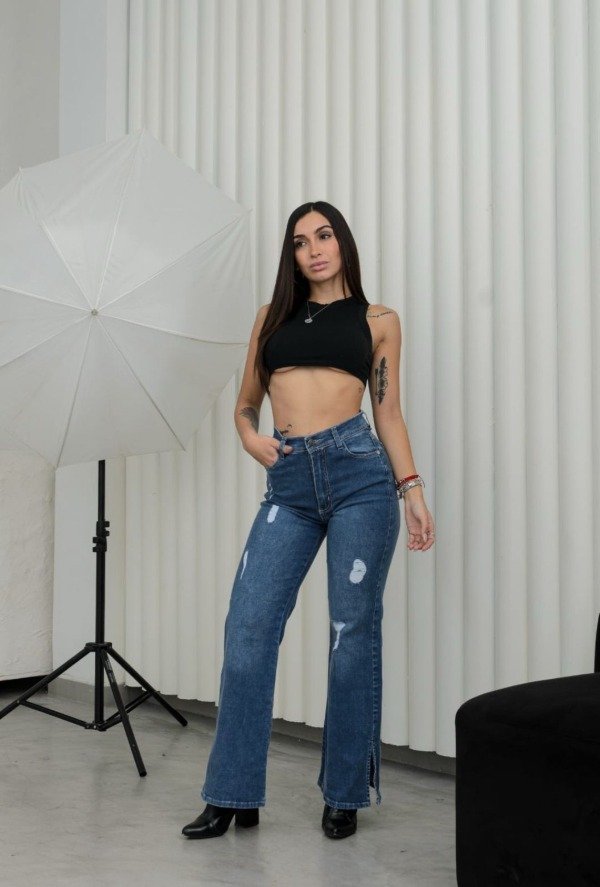 Producto - Jeans elastizado wide leg