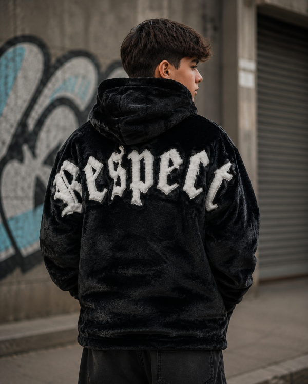 Producto - Campera peluche RESPECT negro