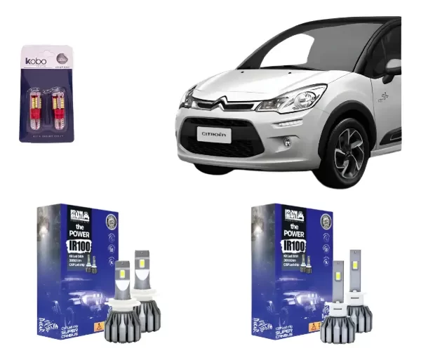Producto - Kit Cree Led IR100 Luz Baja Y Alta Citroen C3 2013-2022