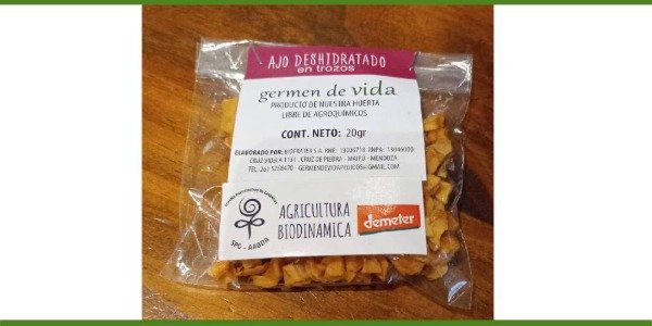 Producto - AJO DESHIDRATADO ORGÁNICO EN TROZO X 20 GR