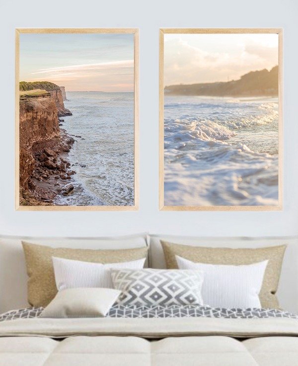 Producto - Diptico acantilados pastel