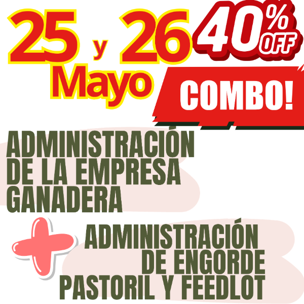 Producto - COMBO 2 CURSOS:     Gestión Ganadera  +  Engorde Pastoril y Feedlot