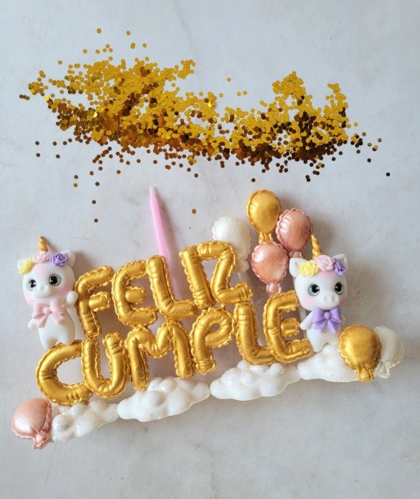 Producto - Centro de torta Feliz Cumple