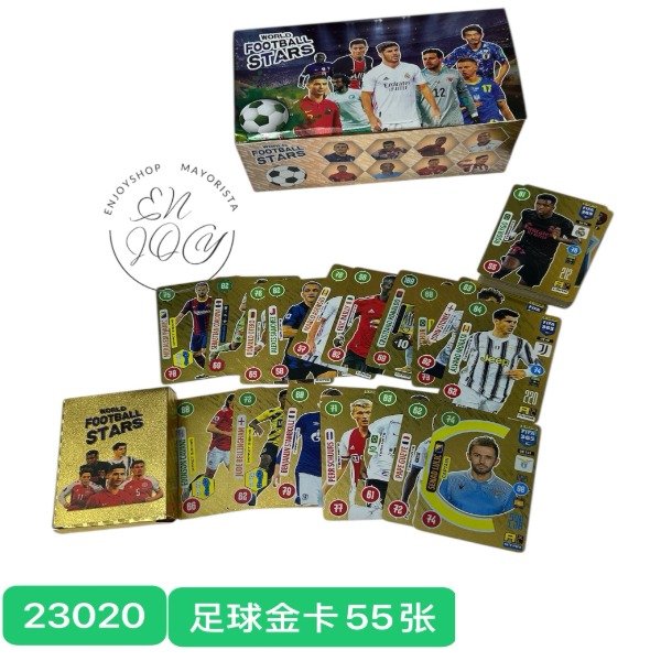 Producto - CAJA X10 SOBRE DE 55 CARTA FUTBOL STAR DORADO
