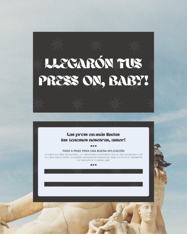 Producto - Tarjetón para Press On por 20 unidades