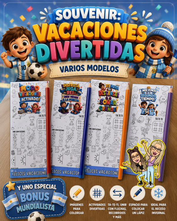 Producto - SOUVENIR. VACACIONES DIVERTIDAS. RECESO INVERNAL