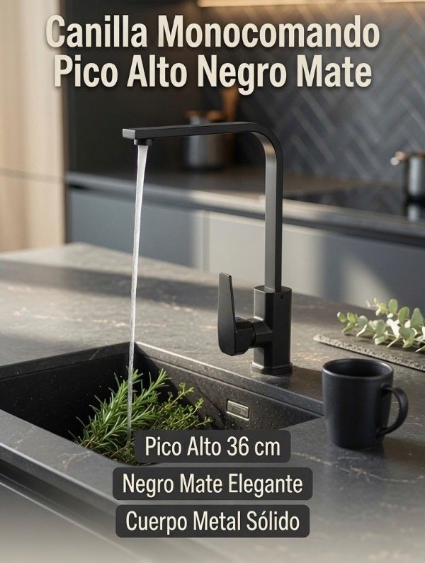 Producto - GRIFERÍA MONOCOMANDO COCINA PICO ALTO