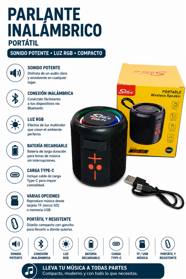 Producto - Parlante BT RGB