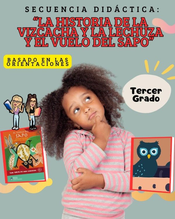 Producto - SD. LA HISTORIA DE LA LECHUZA Y LA VIZCACHA Y EL VUELO DEL SAPO. TERCER GRADO