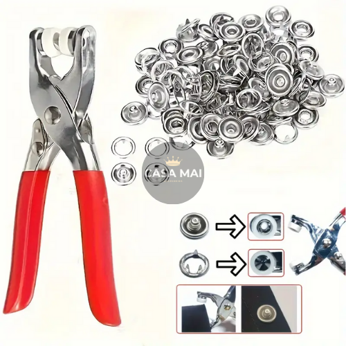 Producto - Kit Hebilla 5 Puntas con Alicates y 400 Broches para Ropa y Sombreros