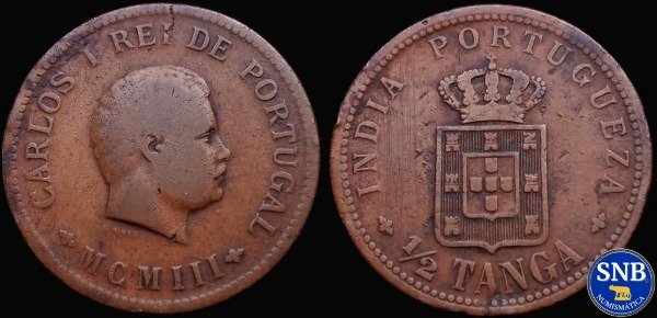 Producto - India Portuguesa - 1/2 Tanga (1903) KM #16 - Colonia de la Corona