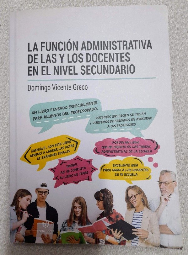 Producto - La Funcion Administrativa - Domingo Vicente Greco - Tinta Libre
