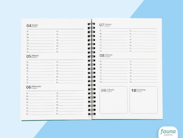 Producto - Agenda 2027 Diaria + 2 Días Por Página + Semanal Horizontal Horarios - 3