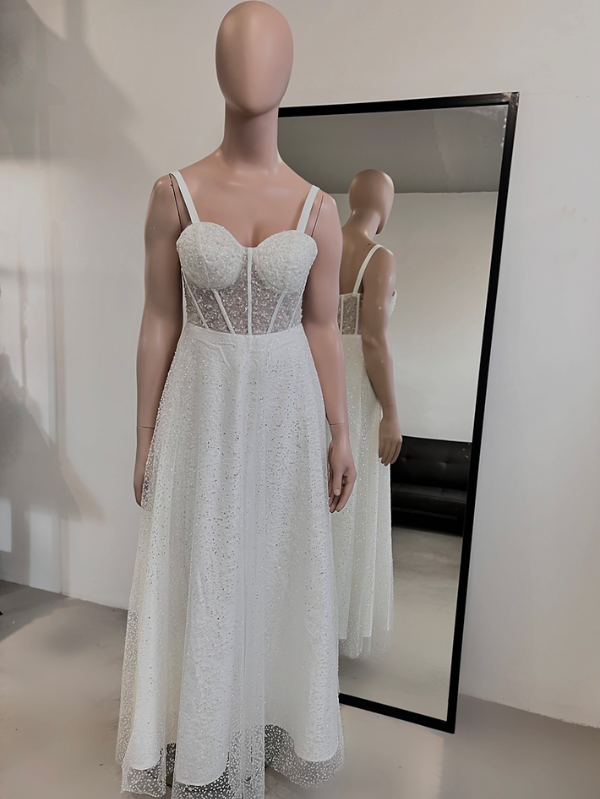 Producto - Vestido de TUL Falda de  Brillos escote corazon MS21olo venta online - 1