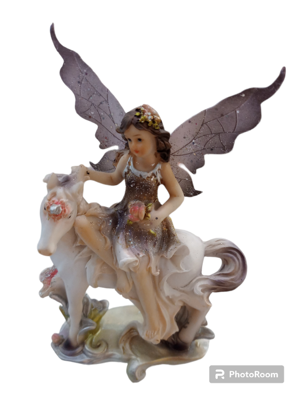 Producto - HADA EN UNICORNIO PLATA DE 16 CM - HADA#11